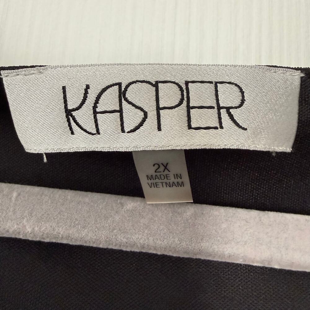 Kasper Women's Multicolor Printed Mesh Top Size 2X - Picture 8 of 13